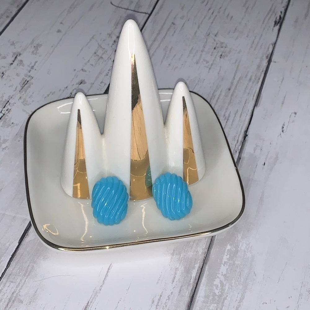 Vintage plastic molded earrings